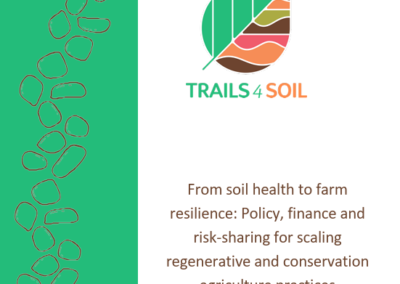From soil health to farm resilience: Policy, finance and risk-sharing for scaling regenerative and conservation agriculture practices